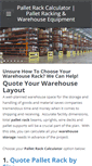 Mobile Screenshot of palletrackcalculator.com